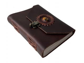 handmade soft leather with stone journal